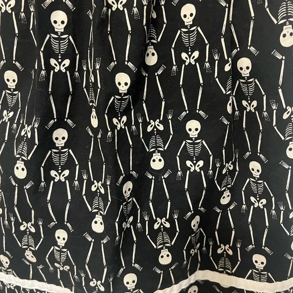 Skeleton Print Dress with White Collar - Picture 3 of 3